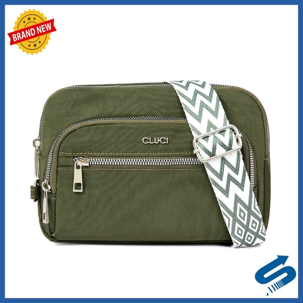 Nylon Crossbody Bag Anti Theft RFID Blocking Convertible Belt Bag Travel Purse